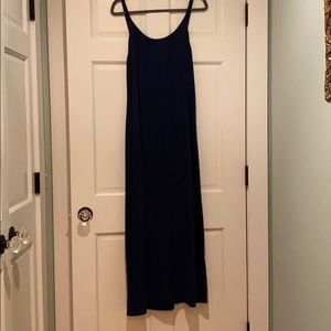 Zara Navy blue backless maxi dress NWT